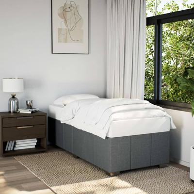 Bedframe zonder matras 90x190 cm stof donkergrijs