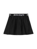 Palm Angels Kids jupe évasée à taille logo - Noir