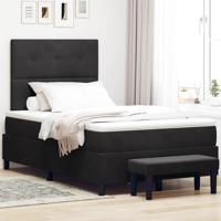 Boxspring bed met matras Zwart 120 x 200 cm Fluweel