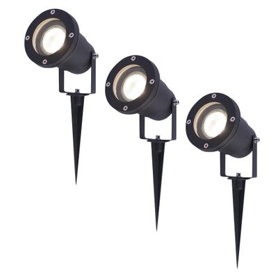HOFTRONIC™ 3x LED Prikspot zwart Sydney aluminium 5W 4000K IP65 Voor buitengebruik