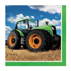 Haza Witbaard tractor servetten, 16st.