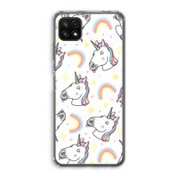 Rainbow Unicorn: Samsung Galaxy A22 5G Transparant Hoesje