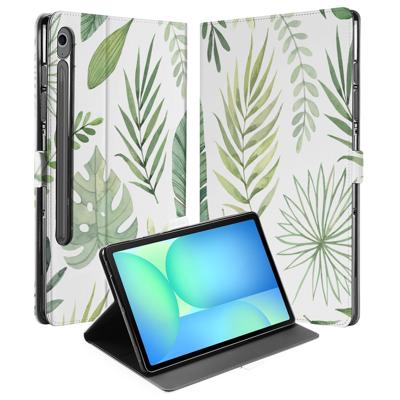Samsung Galaxy Tab S10 FE | Tab S9 FE | Book Case | Hoesje met Standaard Leaves Samsung Galaxy Tab S10 FE | Tab S9 FE | Book Case | Hoesje met Standaard Leaves