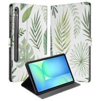 Samsung Galaxy Tab S10 FE | Tab S9 FE | Book Case | Hoesje met Standaard Leaves