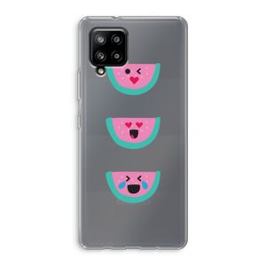 Smiley watermeloen: Samsung Galaxy A42 5G Transparant Hoesje
