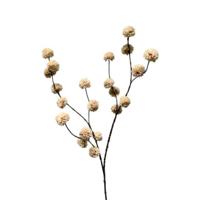 Kunsttak pompom crème 100cm