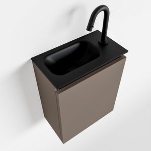 MONDIAZ TURE 40cm toiletmeubel smoke. EDEN wastafel urban links 1 kraangat