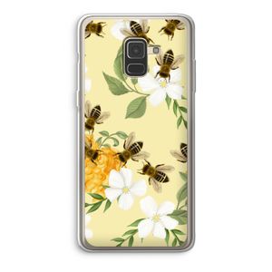 No flowers without bees: Samsung Galaxy A8 (2018) Transparant Hoesje