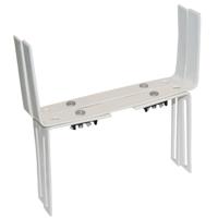 Geli Verstelbare muurbeugels - 2x - metaal - balkon haken - 12 t/m 23,5 cm - wit