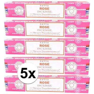 Satya Nag Champa wierook stokjes - Rose - 100x - 15 gram