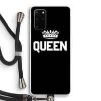 Queen zwart: Samsung Galaxy S20 Plus Transparant Hoesje met koord