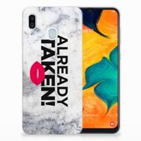 Samsung Galaxy A30 | Siliconen hoesje | met naam Already Taken White