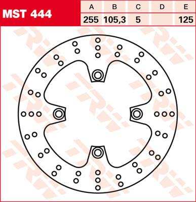 TRW Remschijf, remschijven voor de moto, MST444