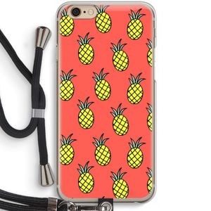 Ananas: iPhone 6 / 6S Transparant Hoesje met koord