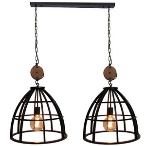 Hanglamp Aperto zwart 2 lichts