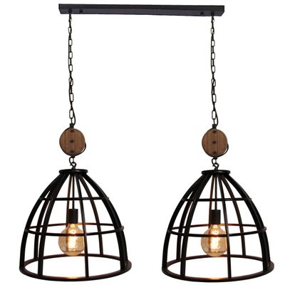 Hanglamp Aperto zwart 2 lichts