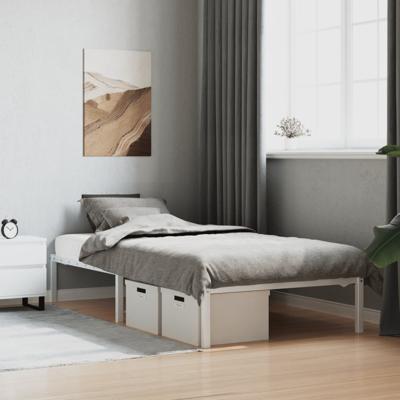 Bedframe metaal wit 100x200 cm