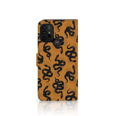 Telefoonhoesje | Met pasjeshouder | voor Motorola Moto G10 | G20 | G30 Snakes
