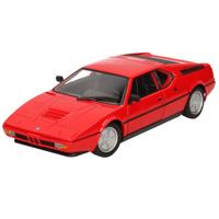 Welly Modelauto - BMW M1 - rood - 18 x 7 x 5 cm - Schaal 1:24 - Speelgoedauto - Miniatuurauto
