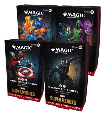 Magic the Gathering Marvel Super Heroes Commander Decks Case (4) spanish