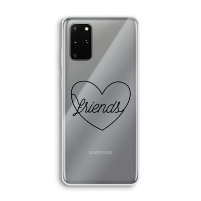 Friends heart black: Samsung Galaxy S20 Plus Transparant Hoesje