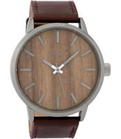 OOZOO Timepieces Horloge Donker Bruin/Oak | C9258