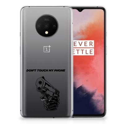 OnePlus 7T Silicone-hoesje Gun Don't Touch My Phone OnePlus 7T Silicone-hoesje Gun Don't Touch My Phone