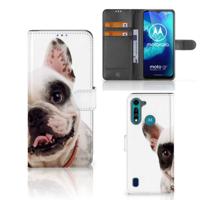 Motorola G8 Power Lite | Telefoonhoesje | Met pasjeshouder | Franse Bulldog