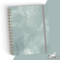 Planner Undated Verfstructuur Grijsgroen