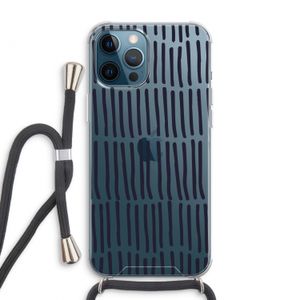 Moroccan stripes: iPhone 12 Pro Max Transparant Hoesje met koord