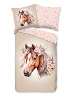 Good Morning Kinderdekbedovertrek "kat" - Zand - (135x200 cm) - Katoen