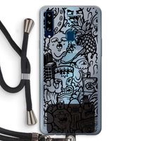 Vexx Black Mixtape: Samsung Galaxy A20s Transparant Hoesje met koord