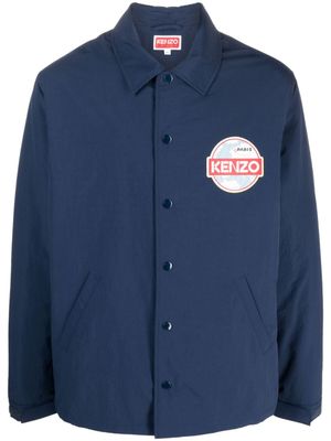 Kenzo chemise à logo imprimé - Bleu