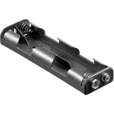 Goobay 11985 Batterijhouder Aantal cellen: 4 AA (penlite) Drukknopaansluiting (l x b x h) 109 x 32 x 16.2 mm