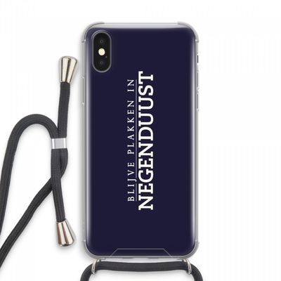 Blijve plakken in Negenduust: iPhone XS Max Transparant Hoesje met koord