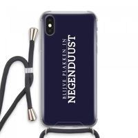 Blijve plakken in Negenduust: iPhone XS Max Transparant Hoesje met koord