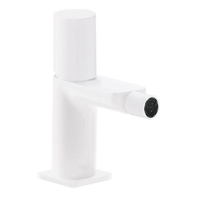 Bidetkraan Tres Loft | Opbouw | Mengkraan | 1-knop | Rond | Wit mat