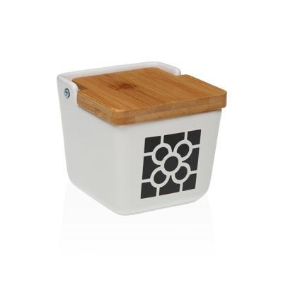Zoutvaatje met deksel Versa Keramisch 8,8 x 8,5 x 8,8 cm