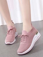 Breathable Flyknit Platform Sneakers