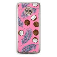 Kokosnoot roze: Motorola Moto G6 Transparant Hoesje - thumbnail