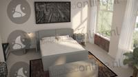 Opberg boxspring 200 x 190 cm- stofkleur 5086