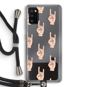 Rock: Samsung Galaxy A41 Transparant Hoesje met koord