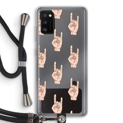 Rock: Samsung Galaxy A41 Transparant Hoesje met koord