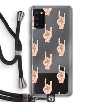 Rock: Samsung Galaxy A41 Transparant Hoesje met koord