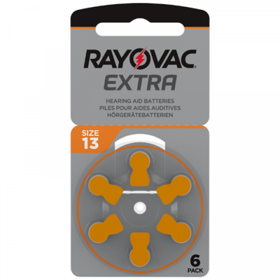 10x Rayovac Extra 13 Hoortoestelbatterijen