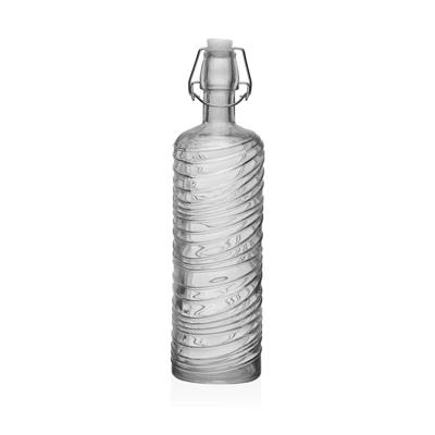 Waterfles Versa Transparant Glas Aluminium 1 L 8,2 X 30,6 X 8,2 CM