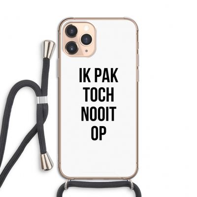 Ik pak nooit op: iPhone 11 Pro Transparant Hoesje met koord