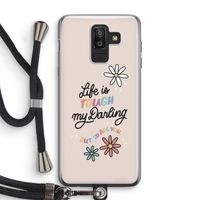 Tough Life: Samsung Galaxy J8 (2018) Transparant Hoesje met koord