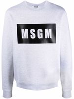 MSGM sweat à logo imprimé - Gris