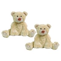2x stuks happy Horse beige pluche knuffelbeer Boogy 35 cm